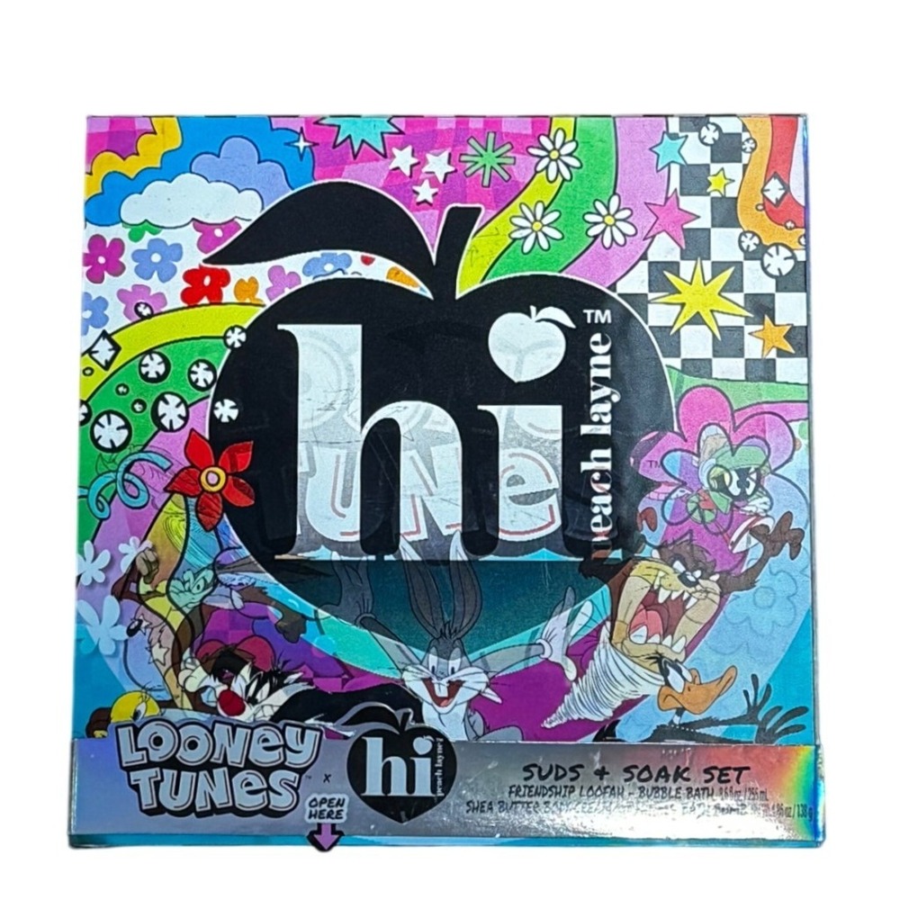 Hi Peach Layne Looney Tunes Bath Kit Multi Holographic Suds Soak Set Good